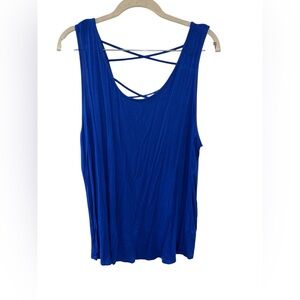 ✨‎ 5/$30 ✨ Apt. 9 Royal Blue Crisscross Back Tank Top